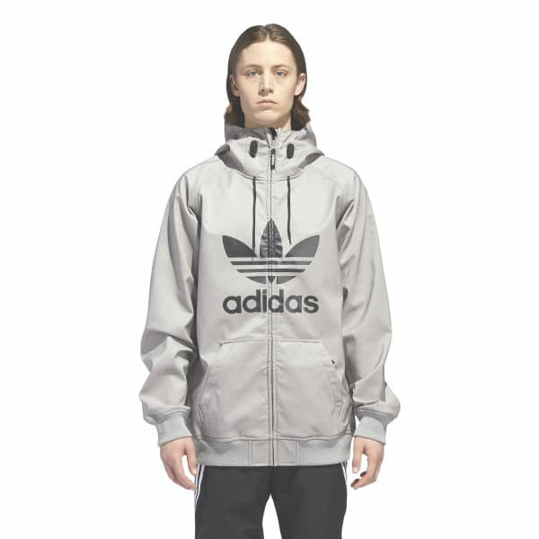 adidas jacket grey and black