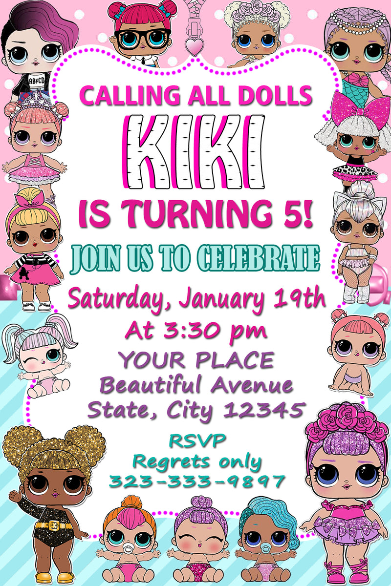 LOL SURPRISE DOLLS BIRTHDAY INVITATIONS – nerodesign