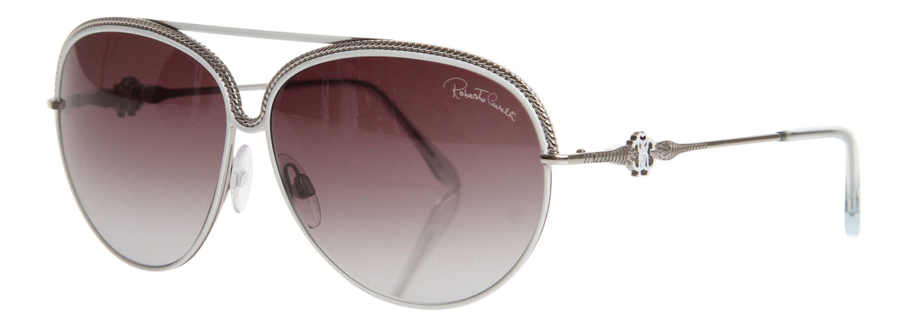 Agressief replica Civiel Roberto Cavalli Rc721 16B Sunglasses White w/Grey lens Aviator Women