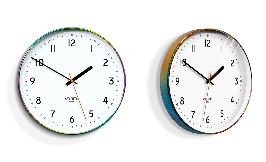 Unusual Wall Clocks - Space Hotel - Iridescent Wall Clock Home Accessories