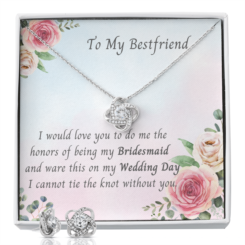 Be My Bridesmaid | Love Knot Necklace & Earring