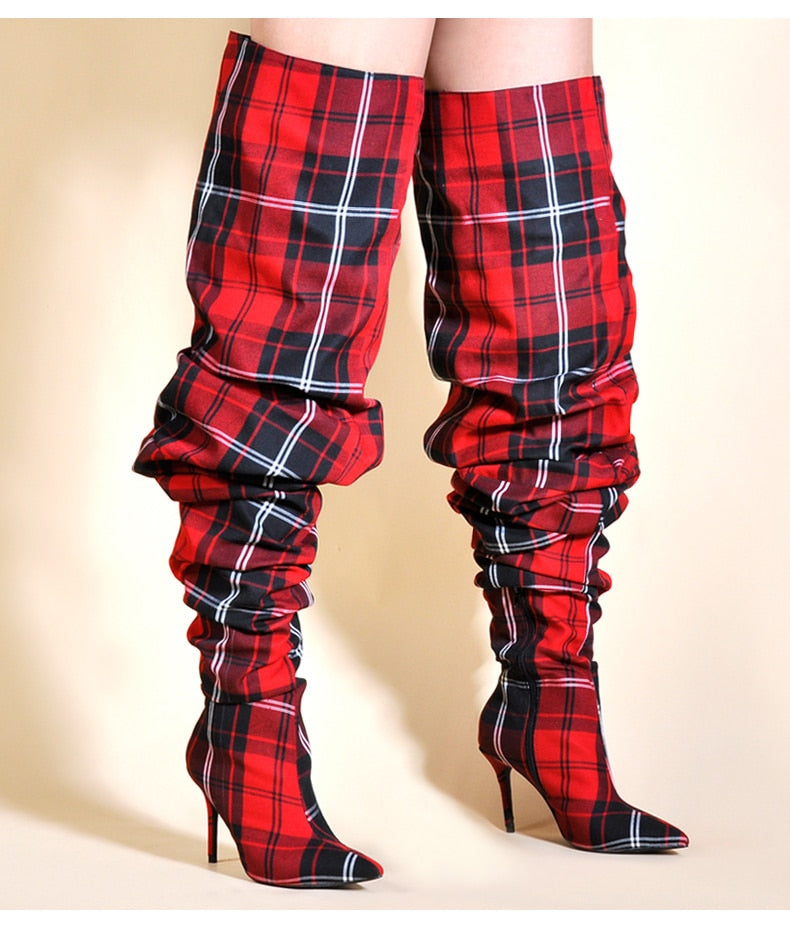 tartan plaid boots