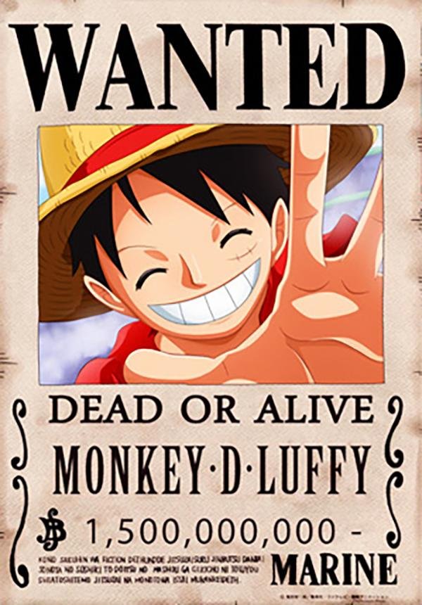 One Piece Straw Hat Pirates Wanted Posters Mugiwara Merchandise
