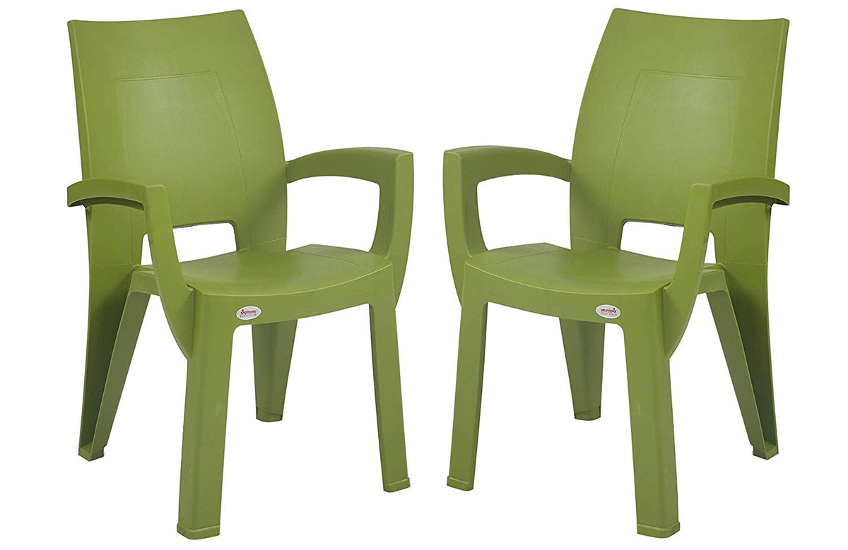 Buy Supreme Villa Plastic Chair Mehandi Green Pack Of 2 Online Maniraj Furniture