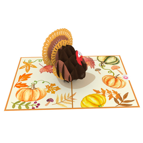 Thanksgiving Turkey pop up card model