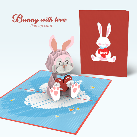 pop up card crafts bunny love