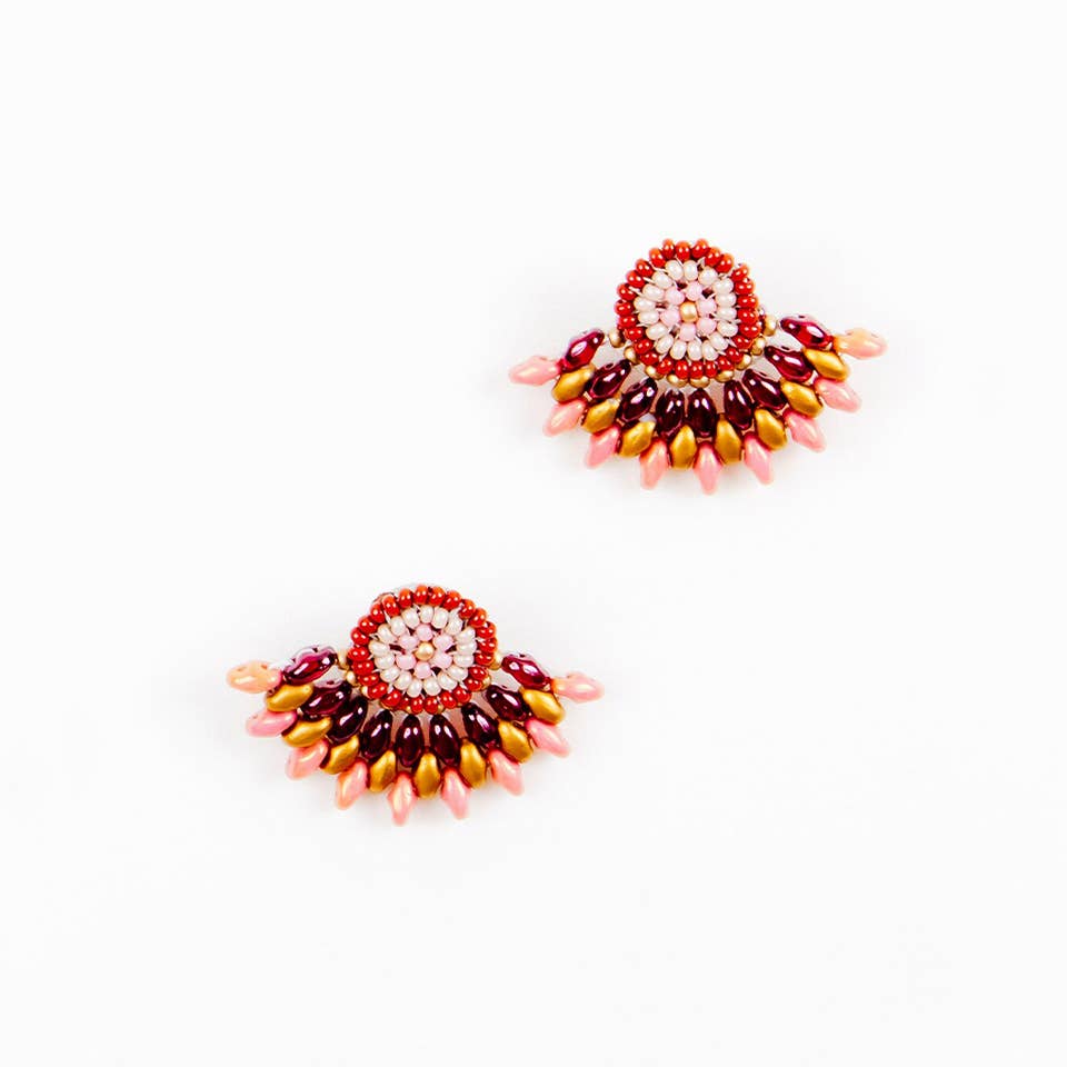 Rose Duo Post Earring