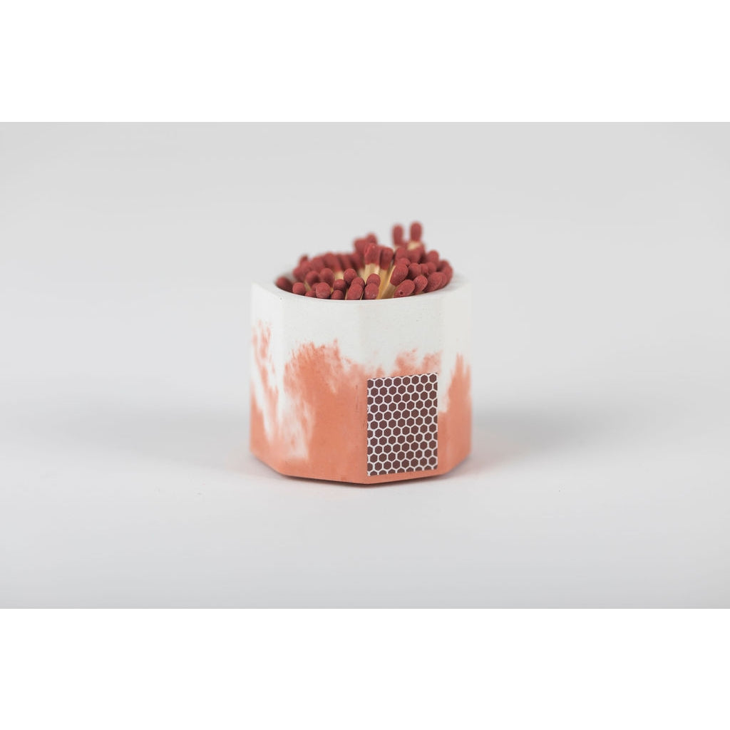 Brick & White Match Holder