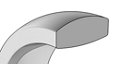 Comfort Fit Band drawing - sliced through band to show profile of ring