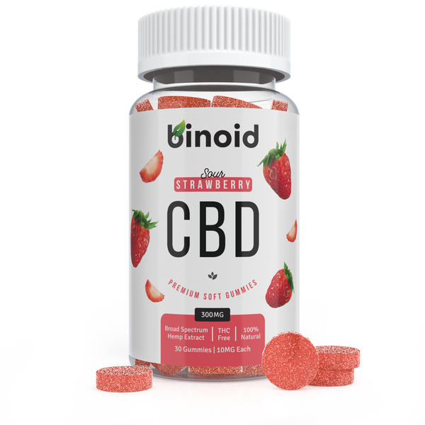 Binoid CBD Gummies - Sour Strawberry 300mg