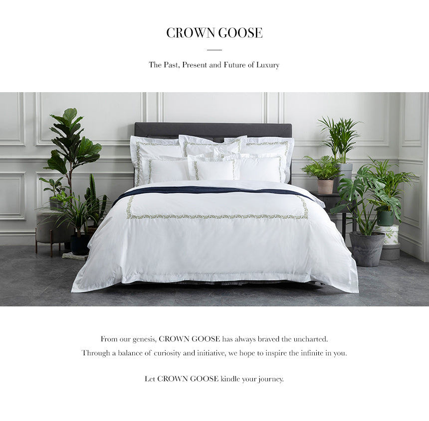 Duvet Cover Set Chloris Collection, Green - Crown Goose