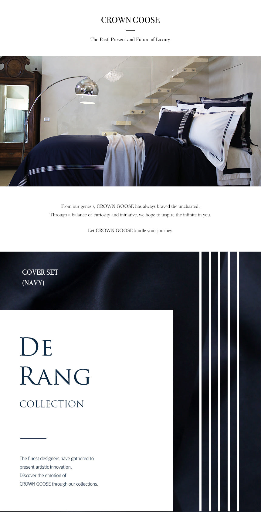 Duvet Cover Set De Rang Collection, Navy