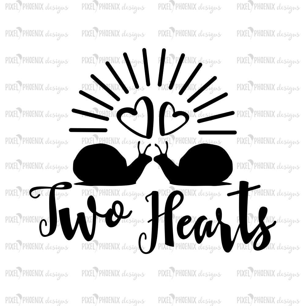 Two Hearts Svg File Valentine Svg Pixel Phoenix