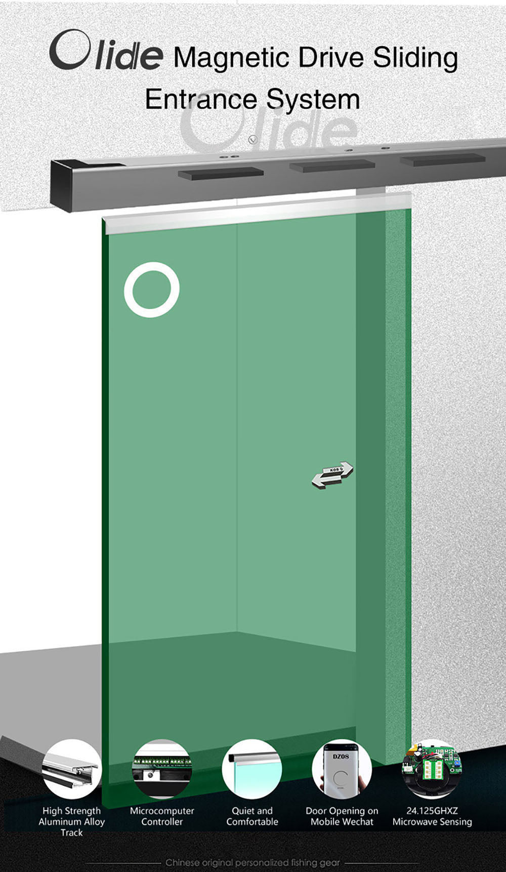 olidesmart magnetic drive sliding door entrance system