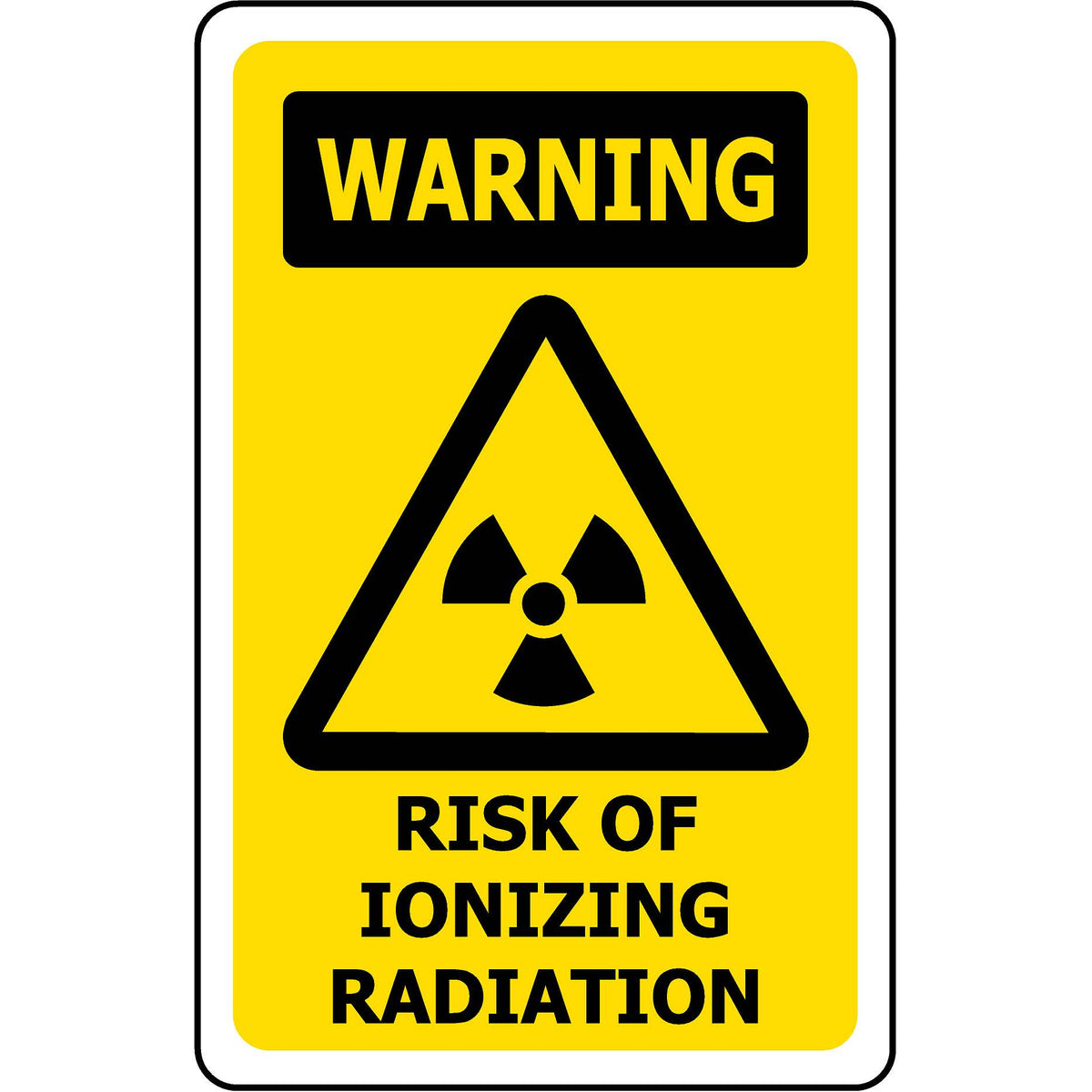 Warning Risk Of Ionizing Radiation Safety Genius