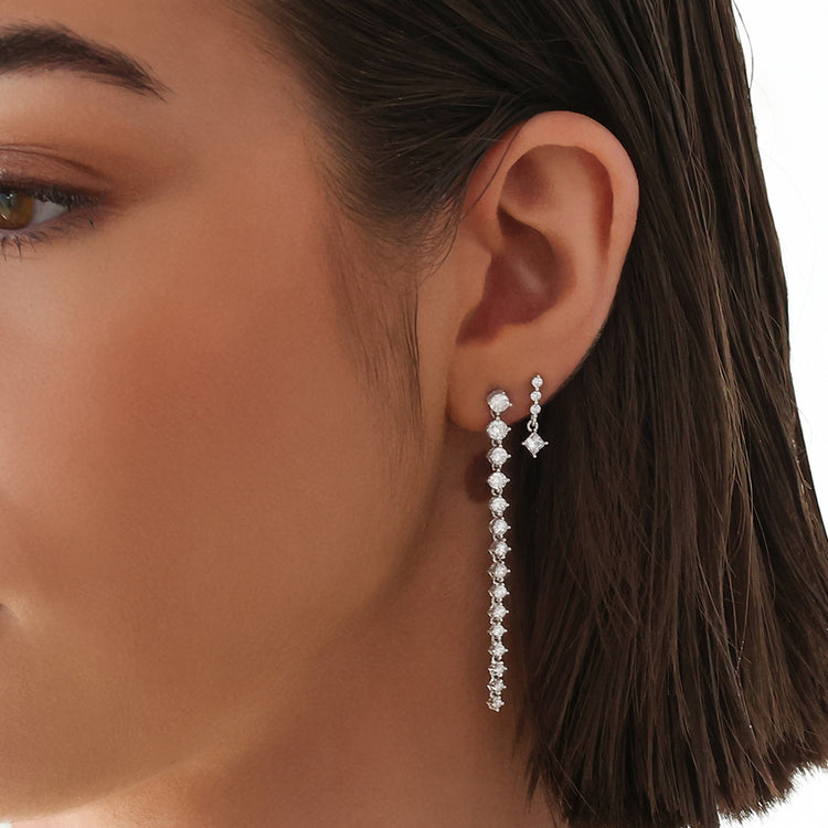 Cerene Drop Earrings Silver