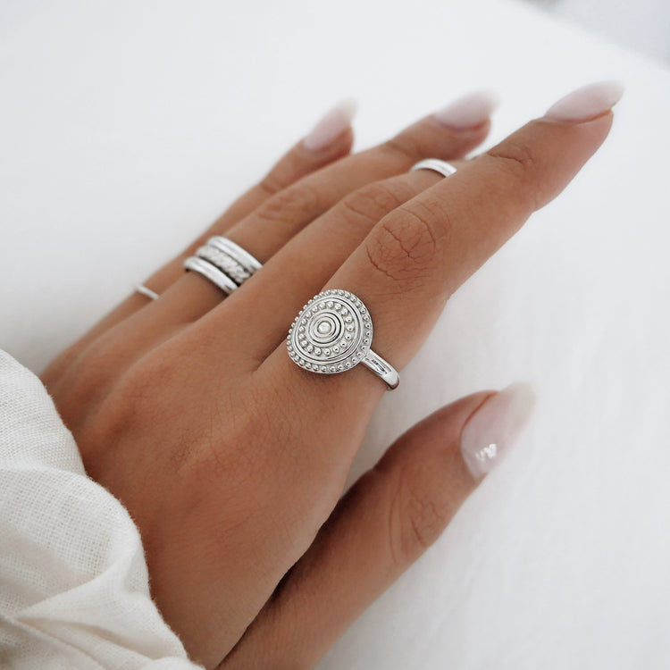 Florence Coin Ring Silver