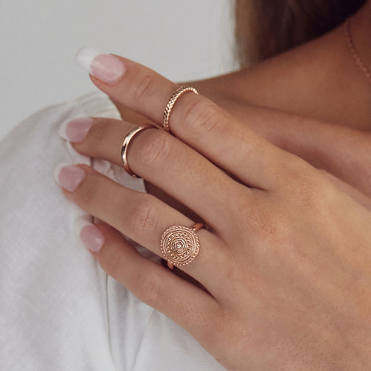 Florence Coin Ring Rose Gold