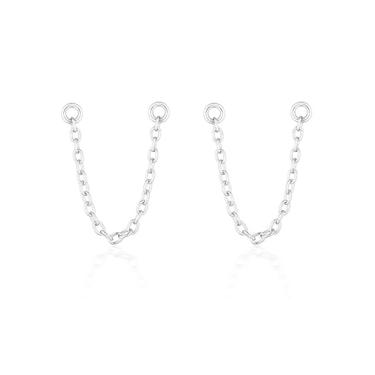 Bel Earring Chain Silver