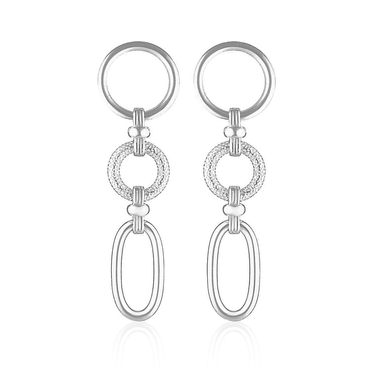 Luca Drop Earrings Silver