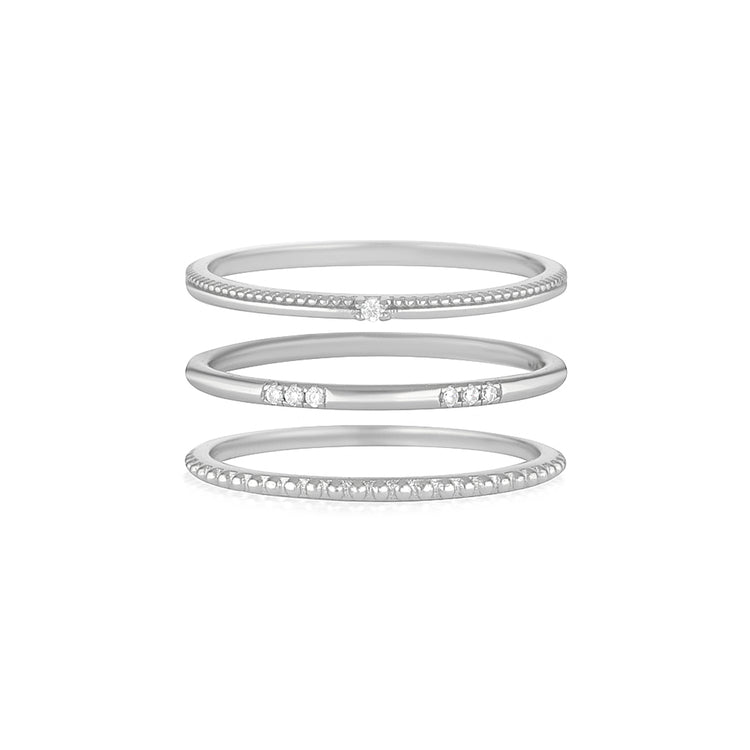 Melitta Ring Set Silver