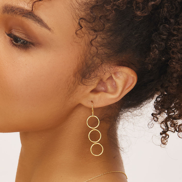 Serena Drop Earrings Gold