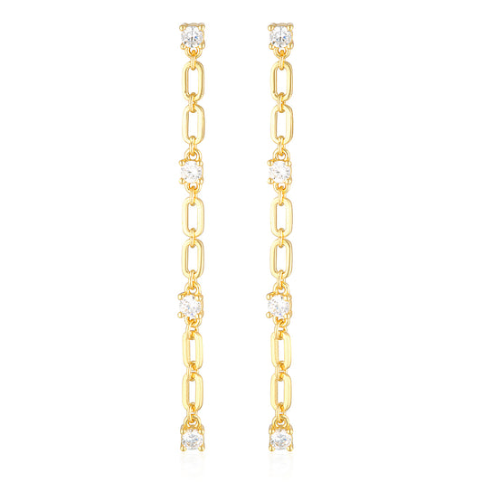 Jacinta Drop Earrings Gold