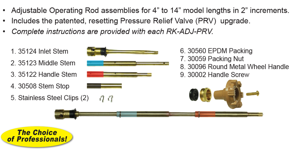 Woodford  Model 14  Brass  Handle Repair Kit 