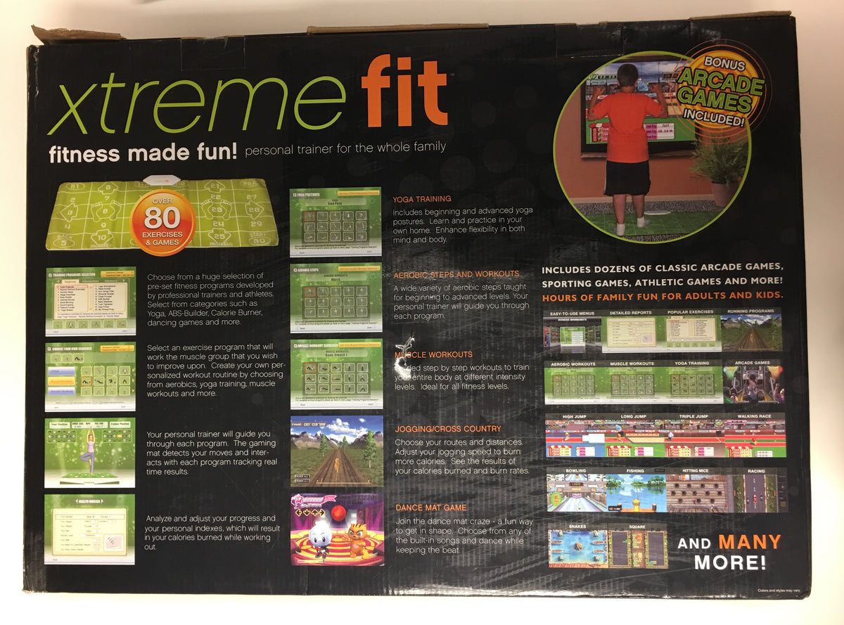 Xtreme Fit Interactive Gaming Mat Over 80 Exercise Games Yoga