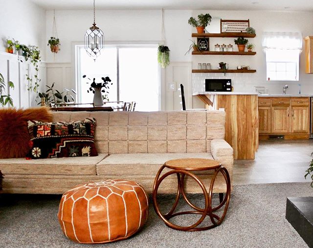 moroccan pouf ottoman caramel brown leather