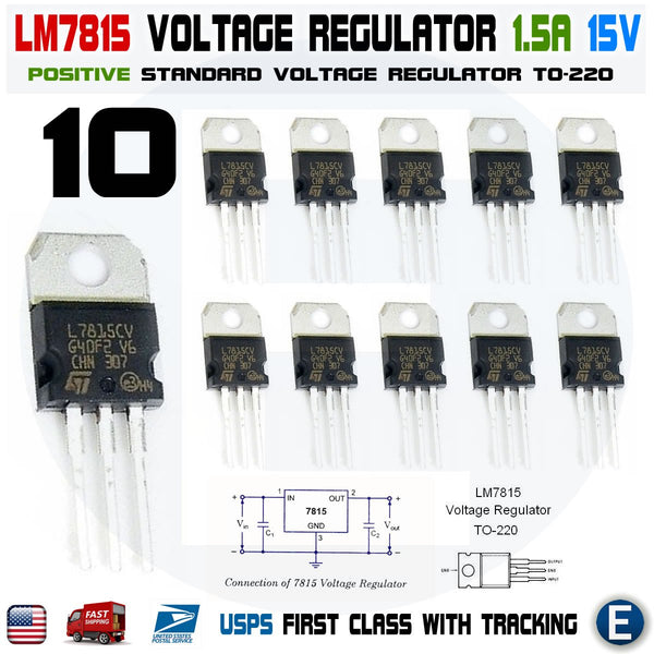 5Pcs/10PCS L7815CV LM7815 15V spannungsregler voltage regulator TO-220 B;DE 
