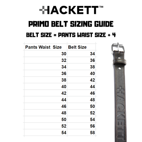 Leather Gun Belt Sizing Chart