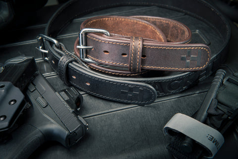 Primo Leather Gun Belt by HACKETT