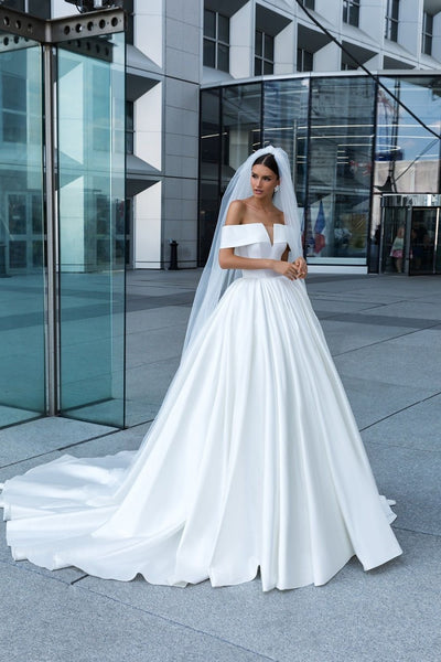 2019 satin wedding dresses