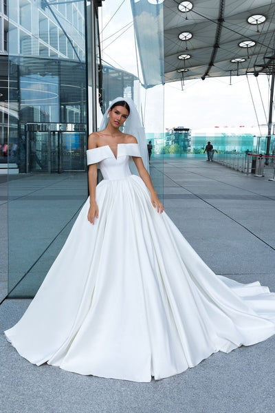 satin wedding dresses 2019