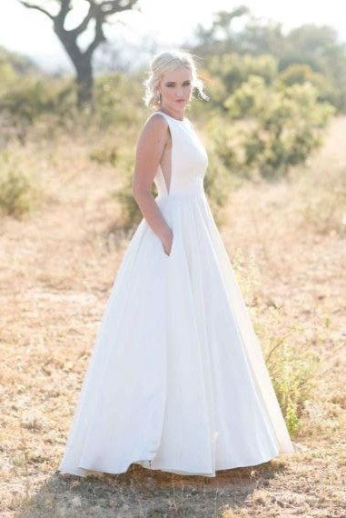 simple floor length wedding dresses