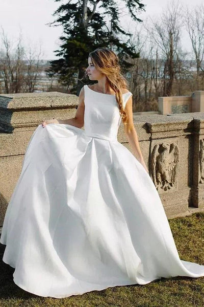 white satin bridal