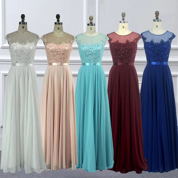 bridesmaid long gown design