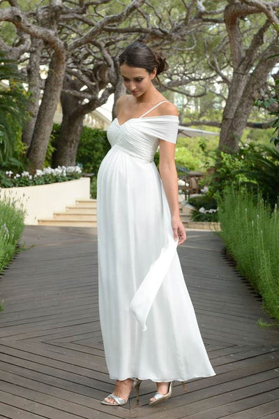 chiffon maternity dress for photoshoot