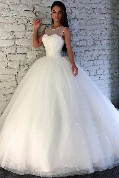 crystal ball gown wedding dress