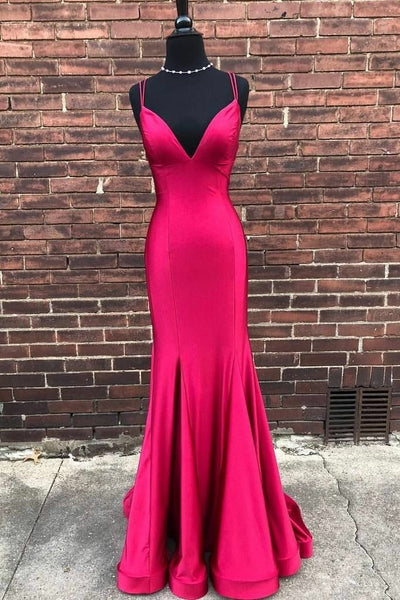 fuschia evening dress