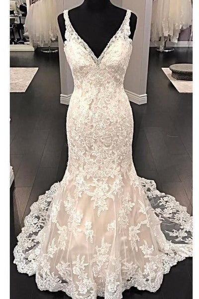 lace and beaded wedding dress