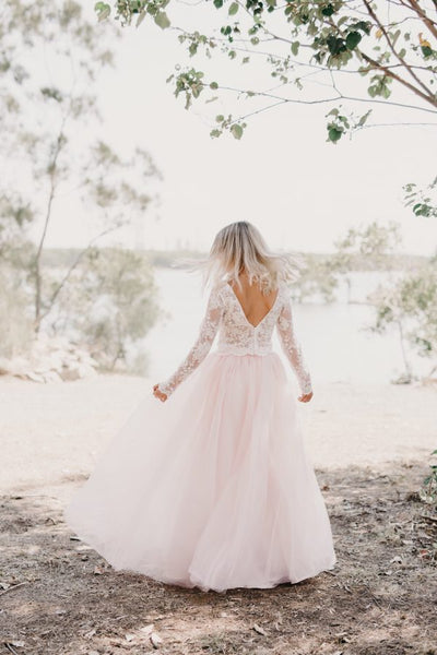 Featured image of post Light Pink Wedding Dress With Sleeves