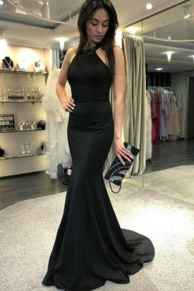 black mermaid ball gown