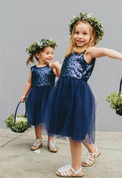 flower girl dresses navy