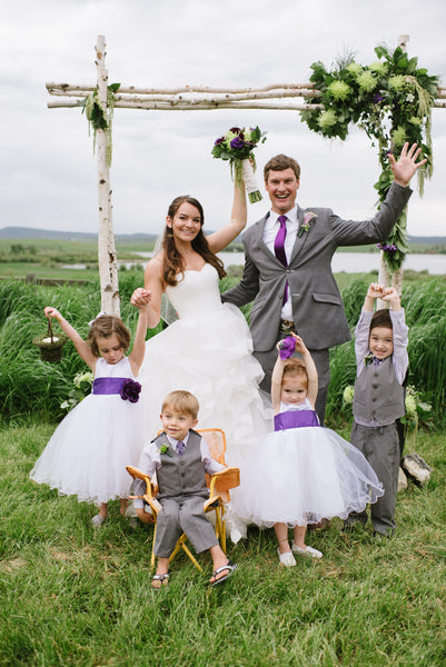 flower girl purple dress