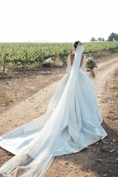 cathedral wedding gown