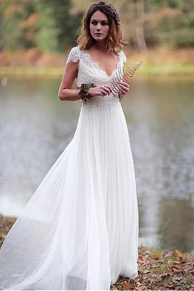 scalloped neckline wedding dress