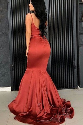 red square neck prom dress