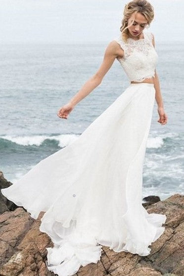 two piece lace wedding dress